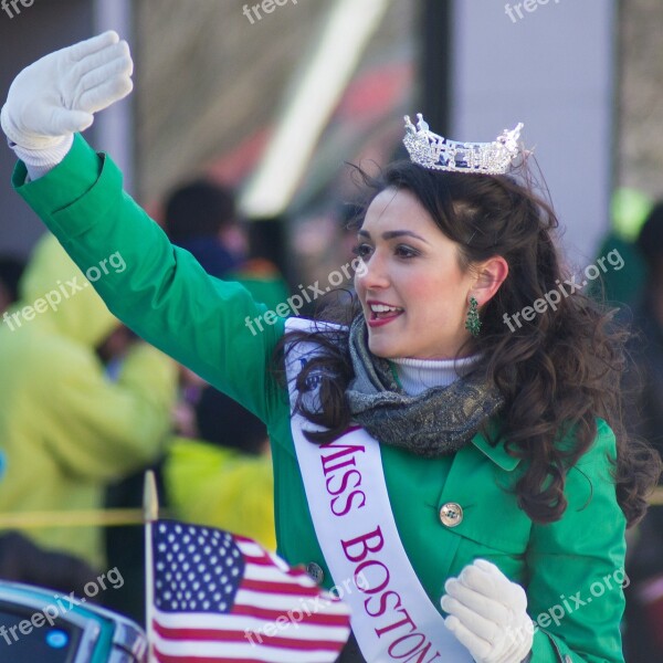 Miss Boston St Patrick's Day America Green Free Photos