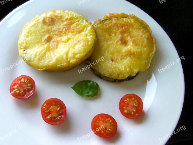 Zucchini Courgettes Tempura Food Dish