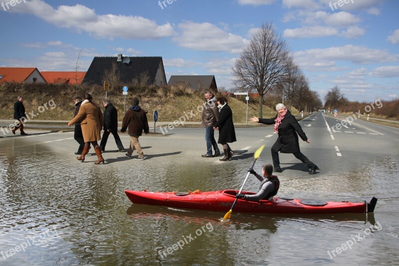 High Water Road River Canoeing Intersection