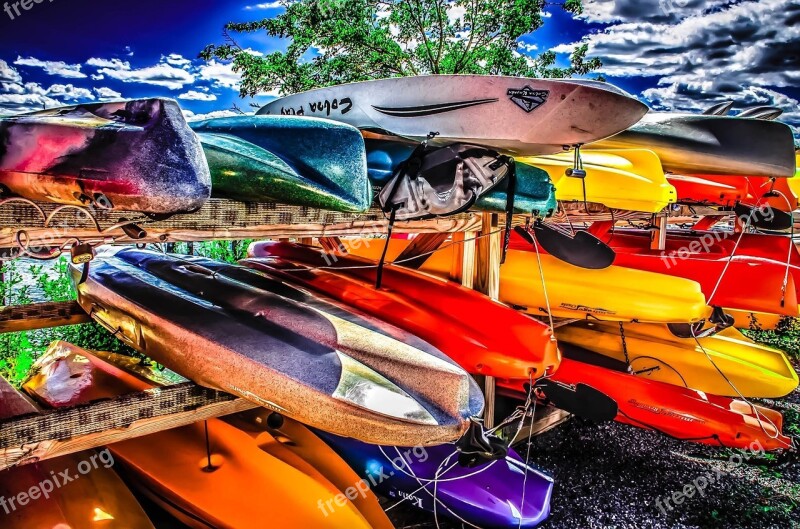 Kayaks - Kayaks Stored Marina Free Photos