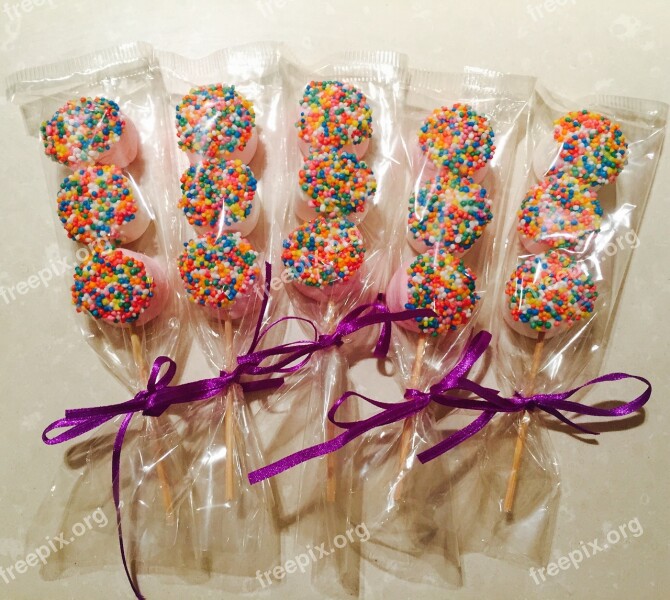 Lollipop Marshmallow Treat Free Photos