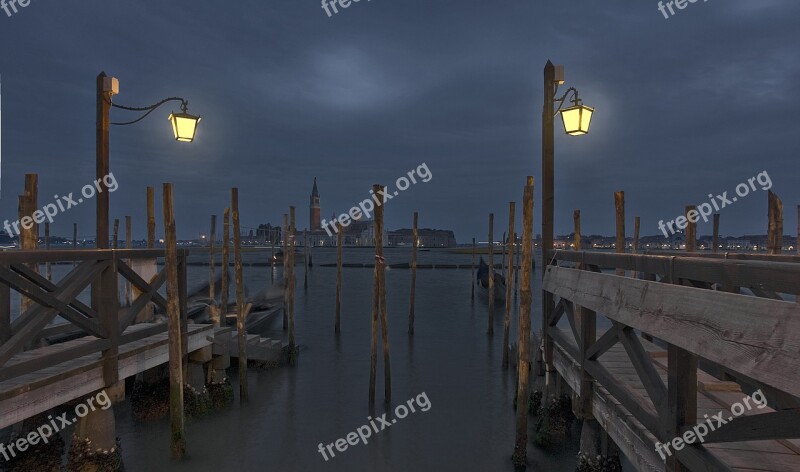 Venice Italy Gondola Venezia Lagoon