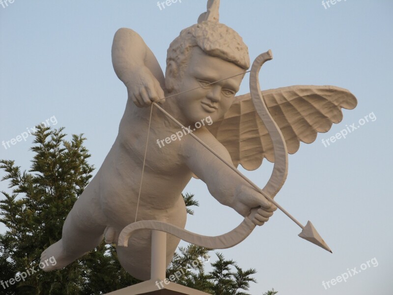 Sculpture Shooter Cupid Angel Arrow