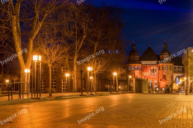 Speyer Night Photograph Cathedral Square Museum Historically