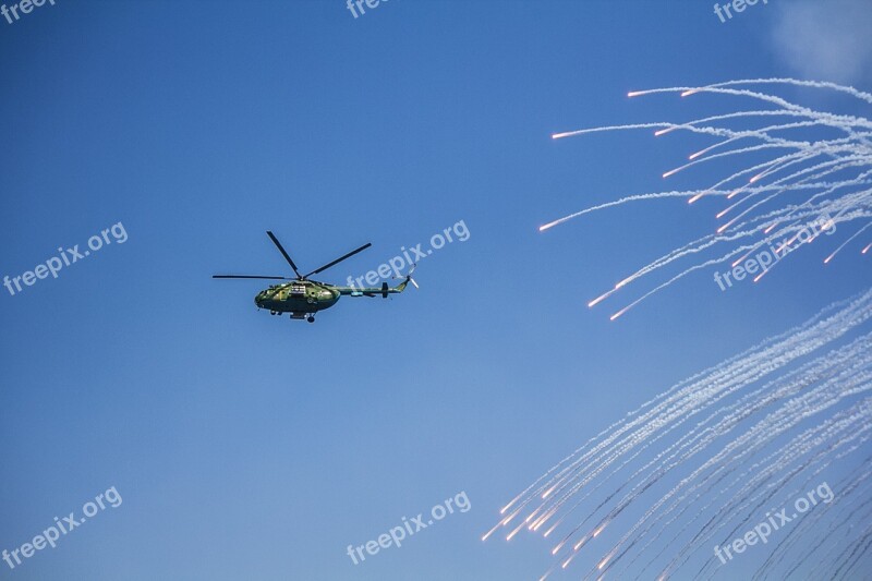 Helicopter Shot Missiles Parade Navy