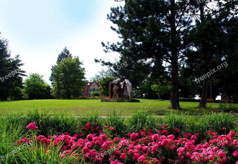 Park Flowers Artwork Trees Villa