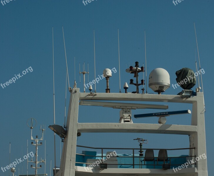 Boat Navigation Radar Antennas Free Photos