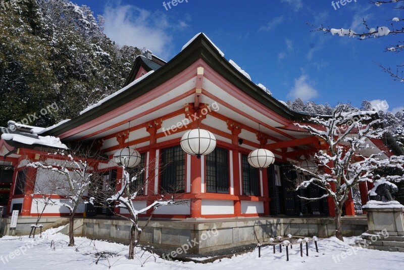 Japan Kyoto Side Horse Kurama Temple Snow