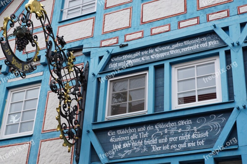 House Facade Truss Blue Architecture