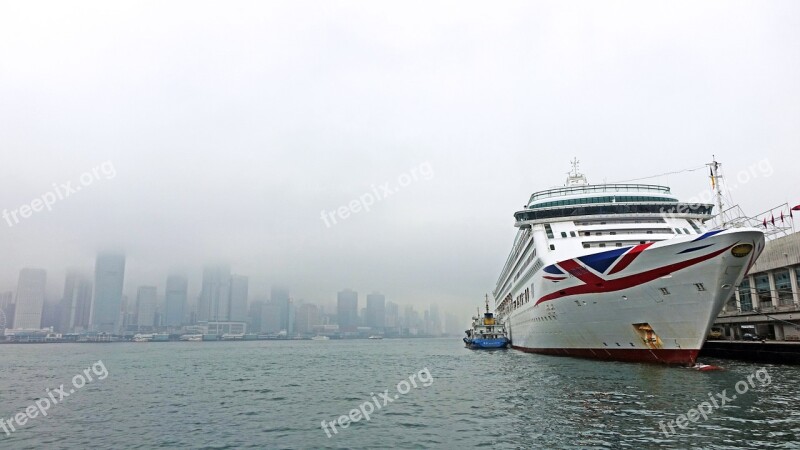 Victoria Harbour Cruise Waterfront Hongkong Skyscraper