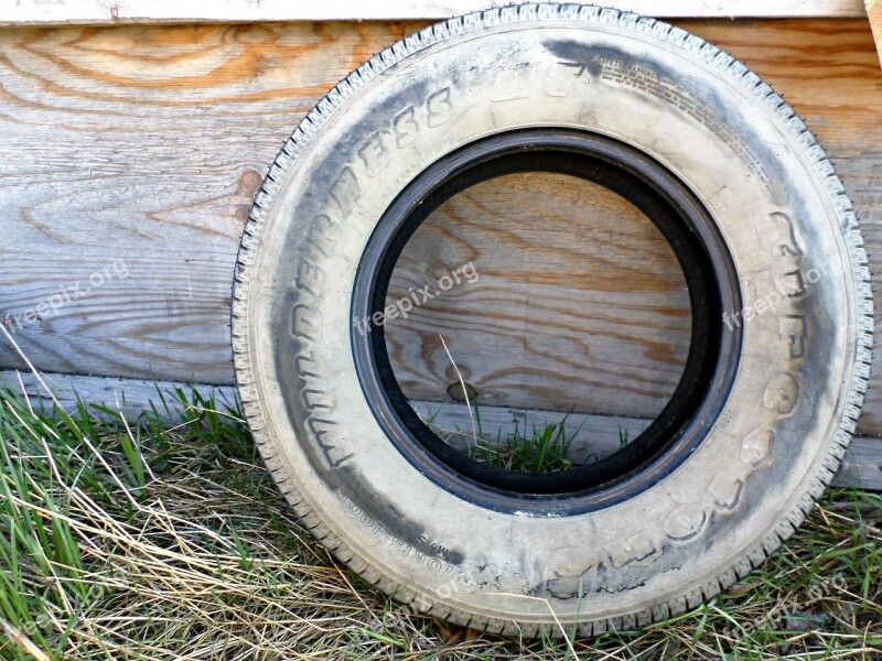 Tire Wheel Dusty Abandoned Weathered