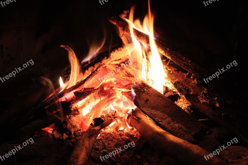 The Stake Fireplace Fire Free Photos