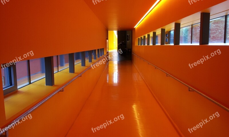 Orange Architecture Building Lighting Office Building