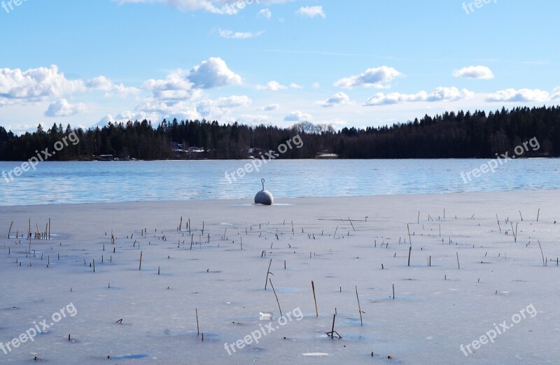 Himmel Cloud Lake Spring Ice Ice