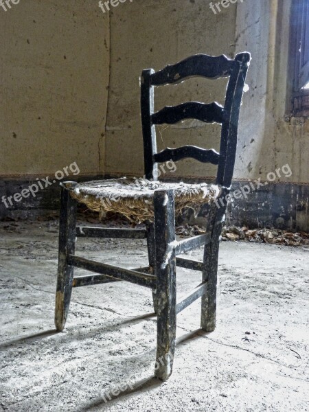 Chair Rickety Old Abandoned Broken Chair