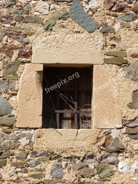 Window Bars Old Architecture Wall Stone