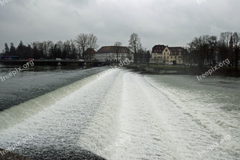 Landsberg Am Lech Bavaria Lech Lechwehr River