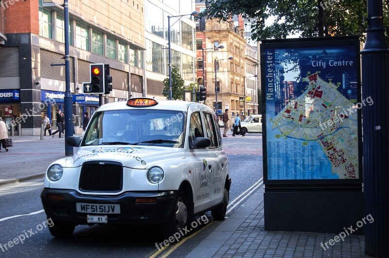 City Inner City Manchester England Taxi