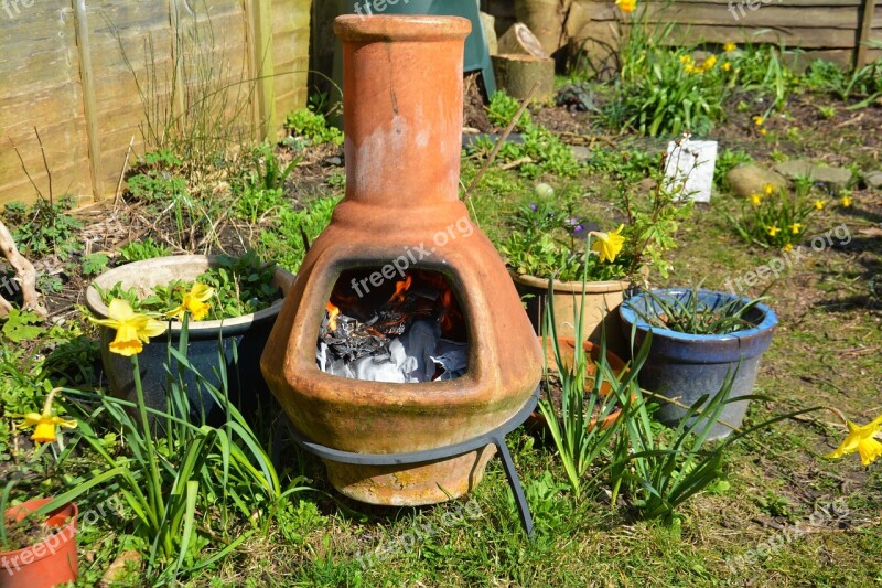 Clay Fire Pot Stove Garden Pot Belly