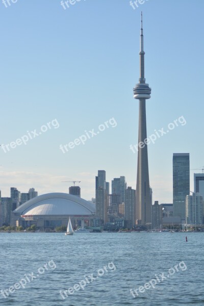 Toronto Canada Cn Tower Skyline Architecture