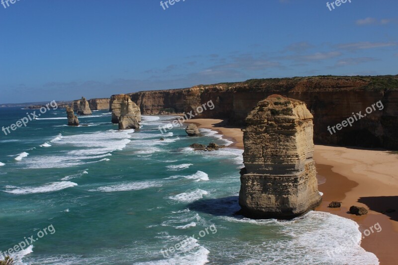 Apostles Great Ocean Road Australia Ocean Sea