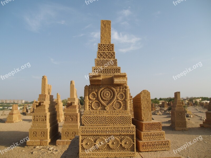 Chaukundi Tombs Karachi Pakistan Free Photos