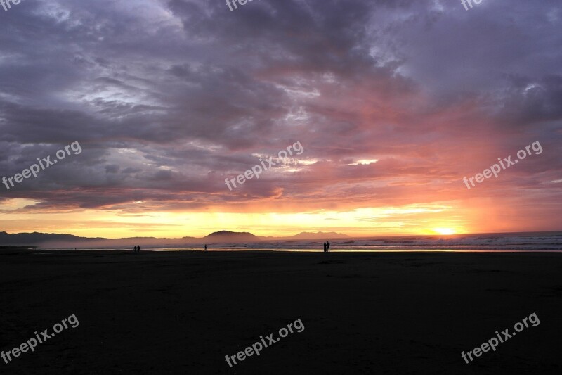 Born Sun Clouds Landscape Dawn Tranquility