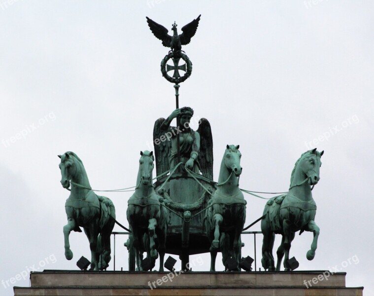 Brandenburg Gate Quadriga Horses Tourist Attraction Places Of Interest