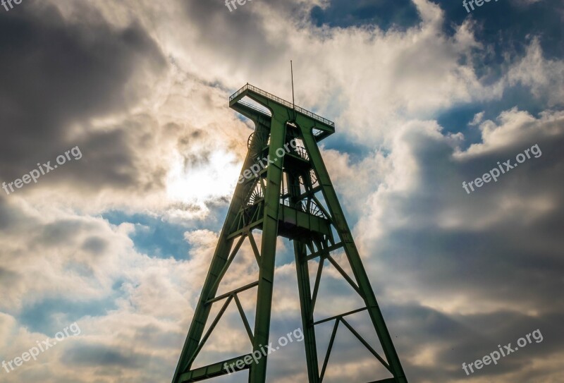 Bill Headframe Mine Industry Industrial Plant