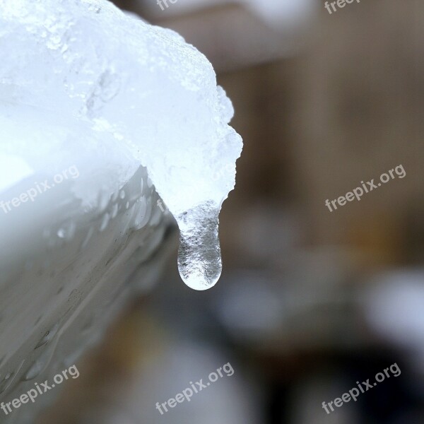 Drop Freeze Ice Snow Cold Winter