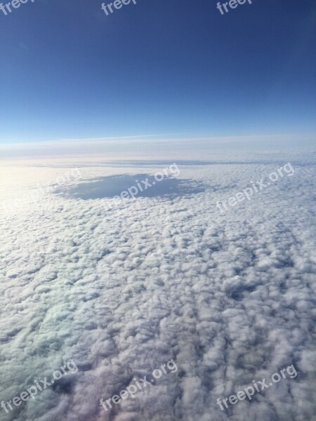 Sky Clouds Lake Concept Blue