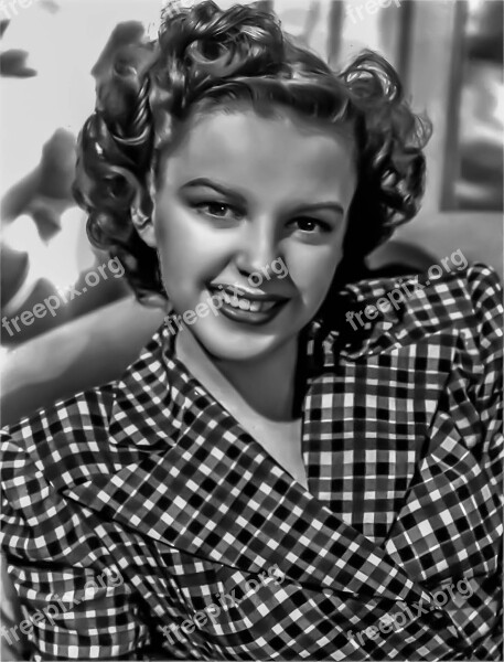 Judy Garland -female Portrait Singer Hollywood Actress