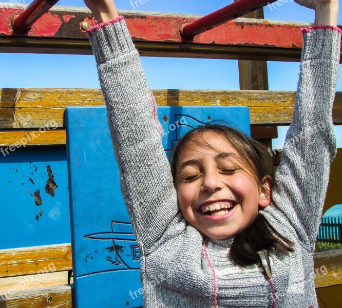 Girl Playing Laughing Child Fun