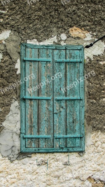 Cyprus Xylotymbou Old House Window Aged