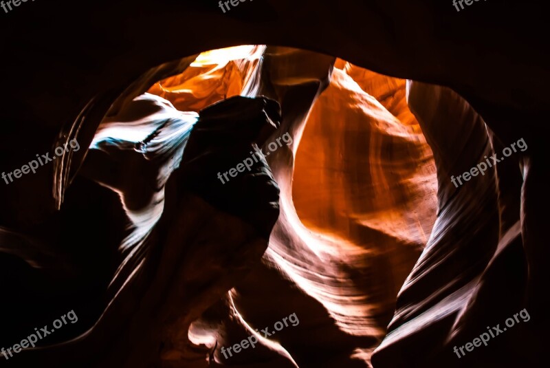 Stone Waves Light Antelope Canyon Nature Landscape