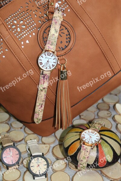 Bag Clock Brown Free Photos