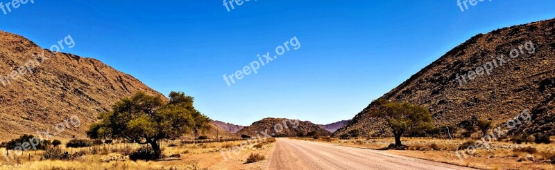 Africa Mountains Landscape Karg Dry