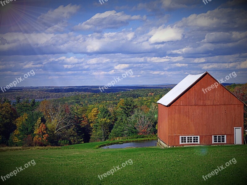 Hut Barn Field Barn Nature Meadow