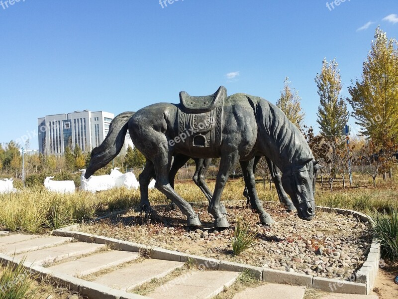 Inner Mongolia Jingkiseukan Genghis Khan Statue Free Photos