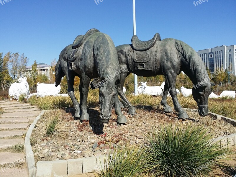 Inner Mongolia Jingkiseukan Genghis Khan Statue Free Photos