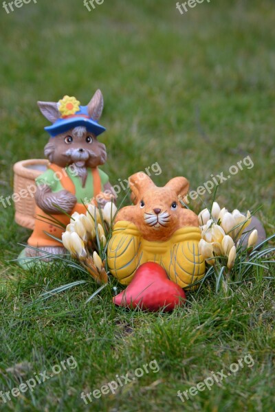 Easter Deco Easter Bunny Ceramic Figures