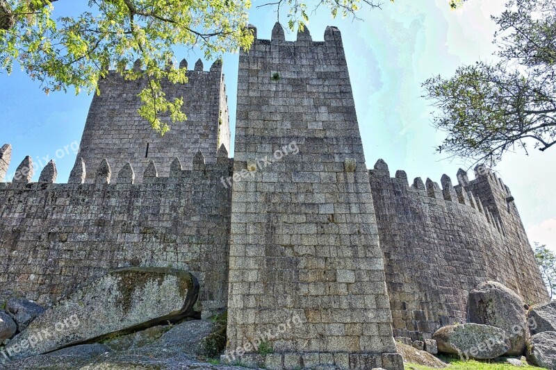 Embattlement Castle Wall Fortified Tower