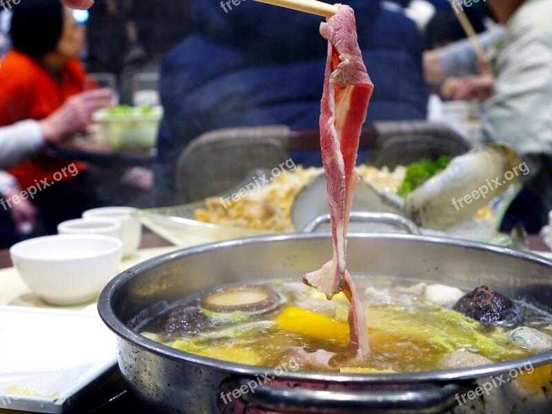 Steamboat Vegetables Meat Soup Seafood