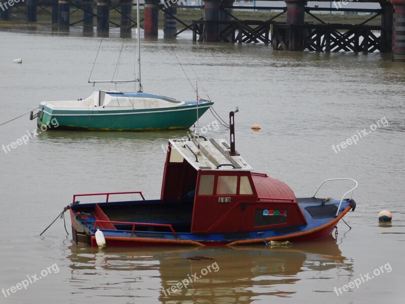 Boat Sinking River Water Nautical