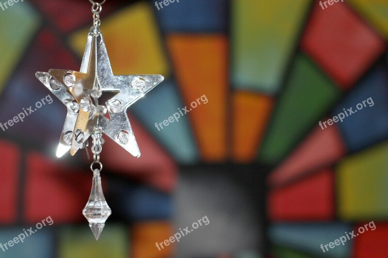 Star Christmas Abstract Bright Colorful