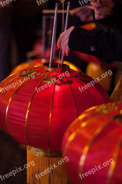 New Year's Eve China Lantern Red Decoration