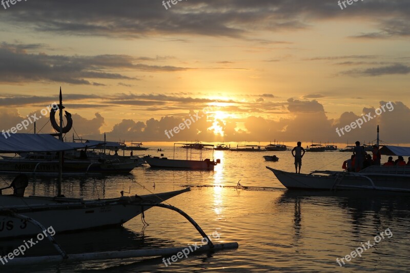 Beach Times In The Evening Glow Sunset