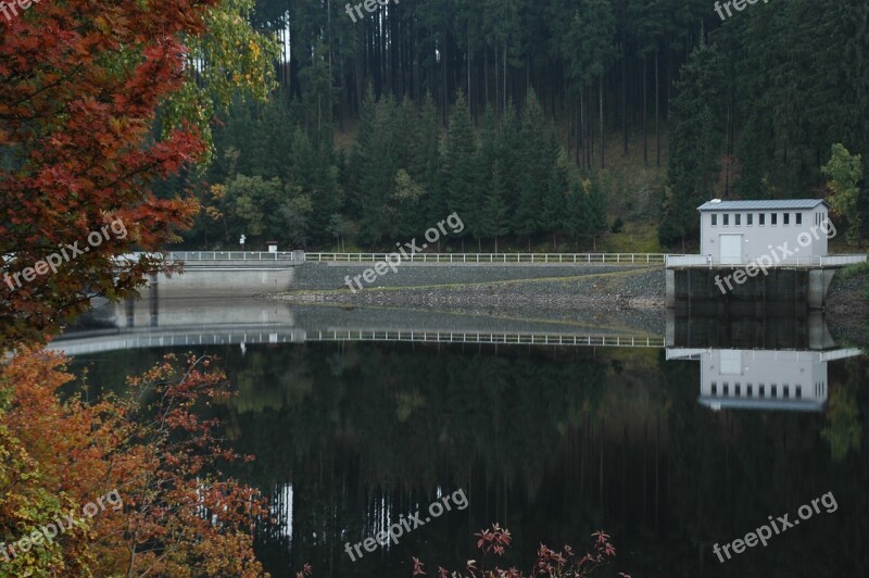 Dam Trogfurth Bridge Resin Royal Hut Nature Landscape