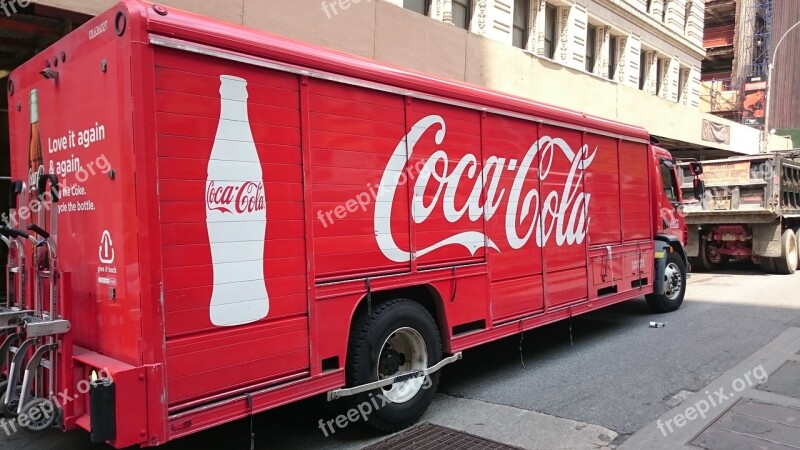 Camion Red Boost Coca Cola Free Photos