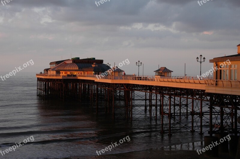 Cromer Pier Sunset Sea Free Photos